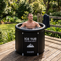 Baignoire à glace gonflable pliante pour adulte populaire 3 couches de haute qualité Portable pli trempage Icetub Spa blanc noir baignoire à glace
