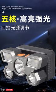 5 <b>LED</b> <b>Flashlight</b> Rechargeable With Built in 18650 Battery Strong Light Camping Adventure Fishing Head Light Headlamp - Product Image 4
