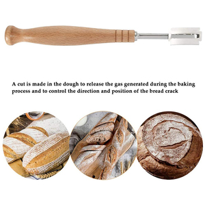 Meilleure qualité 304 acier inoxydable manche en bois lisse <span class=keywords><strong>fouet</strong></span> ensemble de pâte danoise <span class=keywords><strong>pour</strong></span> la cuisson gâteau Dessert pâtisserie au levain - Product Image 2