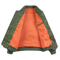 Blouson Bomber Homme Vintage Streetwear Col Montant Coupe Ample Décontracté Printemps Automne Personnalisable OEM ODM avec Logo