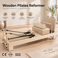 Reformer Pilates haut de gamme en bois massif de chêne, machine de luxe pour studio de Pilates