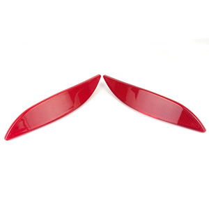 Láminas reflectantes para parachoques trasero QY, forma de menisco, para Renault Megane MK3 2008-2013, lentes LED rojas planas y convexas - Product Image 4