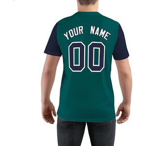 Maillot de baseball personnalisé unisexe à manches courtes, col rond, anti-humidité, avec nom et numéro personnalisés, chemise de sport - Product Image 2
