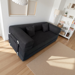Sofá Cama Futón Convertible Moderno en Forma de L de 78.8 Pulgadas, Sofá Comprimido al Vacío sin Estructura, Multifuncional para Sala de Estar o Apartamento - Product Image 1