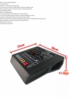 Amplificateur de mixage professionnel TopYun 4 canaux en métal 400W*2 haute puissance pour scène et extérieur avec USB/Bluetooth, égaliseur 3 bandes et 99 effets intégrés