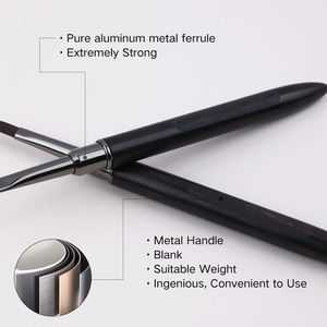 Ensemble de 10 pinceaux à ongles de haute qualité, manche en métal, poils en nylon et en kolinsky, pour la décoration des ongles, la peinture, le design, pour salon de manucure - Product Image 3