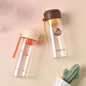 Outdoor Sports 600ml Leakproof Drinking <b>Cup</b> Bpa Free <b>Reusable</b> Travel Plastic Water Bottle With Fruit Infuser - Product Image 6