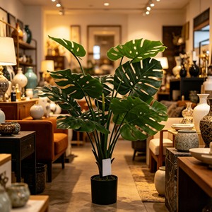Plante verte artificielle Monstera Deliciosa, feuille de Monstera (Turtle Back) artificielle, plante en pot pour la décoration intérieure, produit transfrontalier très vendu - Product Image 4