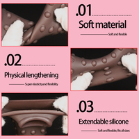 Anneau pénien à 9 modes de vibration Wolf Tooth avec télécommande, manchon extenseur en silicone pour pénis, jouets sexuels