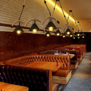 American Cafe Iron Retro Bar Table Chandelier Cuerda de cáñamo Estilo industrial medio para el hogar Tienda de ropa Personalizada Creativa - Product Image 2