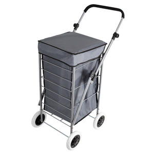 <b>Supermarket</b> Use Foldable <b>Shopping</b> <b>Trolley</b> Bag with 4/6 Wheels High Quality Steel PP Material Platform Climbing Stairs Ability - Product Image 2