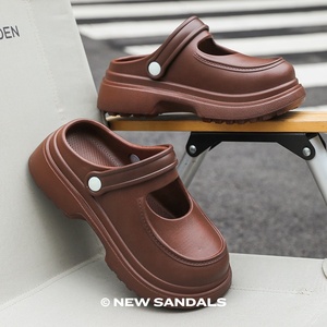 Mode femmes muller chaussures avec talon haut bricolage sabots pour femme en plein air et salle de bain sandales en peluche chaussures d'infirmière - Product Image 5