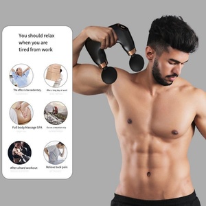 Portable Body Vibration Muscle Relaxation Deep Muscle Tissue Cordless Mini Double Headed <b>Gun</b> - Product Image 5
