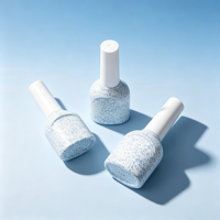 Flacon vide de vernis gel de luxe 15 ml, OEM/ODM, flacon de vernis à ongles personnalisé, vente en gros d'usine, flacon en verre fantaisie pour gel UV