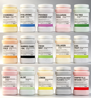 Poudre de gelée blanchissante au collagène et à l'acide hyaluronique en pot, marque privée, pour femmes, OEM