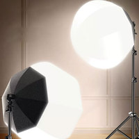 KAZHI 65cm Réflecteur Photo Rond Diffuseur Flash Boîte à Lumière Parabolique Profonde Ball Lanterne Éclairage Photographie Softbox