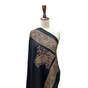 Custom Hand Stitched Embroidered <b>Shawl</b> Medium Border Premium Fabric OEM ODM Private Label Elegant Winter Fashion Factory Supply - Product Image 4