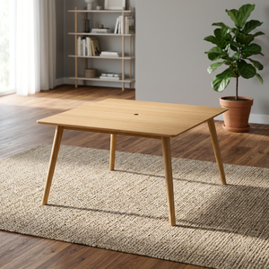 Mesa de Comedor Plegable Portátil de Madera Maciza Cuadrada Moderna, Diseño Escandinavo, Impermeable, Ecológica, Duradera, para 4 Personas, Estable para el Hogar - Product Image 2