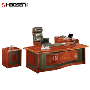 Muebles de oficina modernos para el hogar, Mesa Ejecutiva de escritura en forma de L Boss Ceo con cajones, gabinete de madera y cuero, la mejor silla de escritorio de oficina - Product Image 6