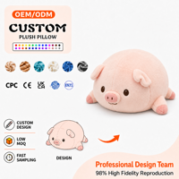 Coussin en peluche personnalisé en forme d'animal mignon, décoration de chambre adorable, design en coton PP, coussins en peluche doux