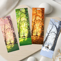 Juego de Marcadores de Libros con Diseño de Árbol de las Cuatro Estaciones, Marcadores Estéticos con Escenas de Primavera, Verano, Otoño e Invierno, Marcador de Lectura Inspirador