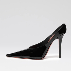 Women Super Pointed Toe <b>Sandals</b> Big Size 45 Sexy Dress Stiletto High Heels Patent on Mules Slippers Shoes - Product Image 5