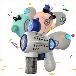 Jouets d'été pour enfants Pistolet à bulles Mignon Pistolet à bulles manuel Machine à bulles lumineuse Pistolet à bulles pour jeux en bord de mer - Product Image 3