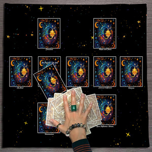 Tovaglia quadrata tarocchi tessuto di velluto terrazza tavolo da pranzo copertina carta da gioco Mandala Life Tree Butterfly tovaglia da stregoneria - Product Image 6