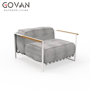 <span class=keywords><strong>Fauteuil</strong></span> de salon en aluminium avec accoudoir en teck, mobilier moderne, <span class=keywords><strong>design</strong></span> simple, pour loisirs, hôtel, villa et <span class=keywords><strong>jardin</strong></span>, - Product Image 5