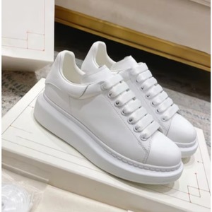 Zapatos Deportivos de Piel de Oveja con Cordones, Punta en Pico, Lujosos, Casuales, para Caminar, Tenis, Baloncesto, Moda, Tendencia, Color Sólido, Primavera, Otoño, Ligeros - Product Image 3