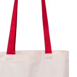 Borsa shopper con manici colorati, merchandising personalizzato - Product Image 2