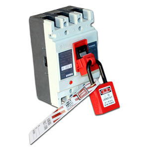 Petit disjoncteur miniature à pince, boîtier moulé, verrouillage 6207, interrupteur de déconnexion, étiquette de verrouillage rouge - Product Image 2