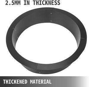 Heavy Duty Steel 36-Inch DIY Campfire <b>Fire</b> Pit Ring Portable Wood Burning <b>Fire</b> Brazier - Product Image 3