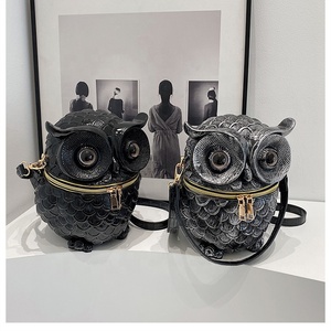 กระเป๋าถือหนังวีแกนสำหรับผู้หญิงกระเป๋าสะพายไหล่กระเป๋าคลัทช์หนัง PU สะพายข้างกระเป๋านกฮูกสำหรับผู้หญิงดีไซน์ใหม่2024 - Product Image 2