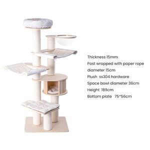 <span class=keywords><strong>Arbre</strong></span> à <span class=keywords><strong>chat</strong></span> fabriqué en Chine, tour pour chats d'intérieur, perchoir en peluche avec condos pour chats et poteaux à gratter avec <span class=keywords><strong>paniers</strong></span> tissés - Product Image 6