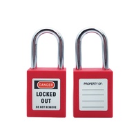 Cadenas de sécurité industriel en acier inoxydable de 6mm, cadenas de sécurité à Double clé en plastique