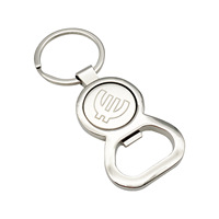 Porte-clés décapsuleur 2-en-1 en alliage de zinc pour chariot de courses, avec jeton de libération, personnalisable avec logo gravé au laser, cadeau