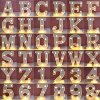 Lettres lumineuses 3D murales ou de table, chiffres et alphabet avec interrupteur à glissière pour décoration de mariage, anniversaire, café