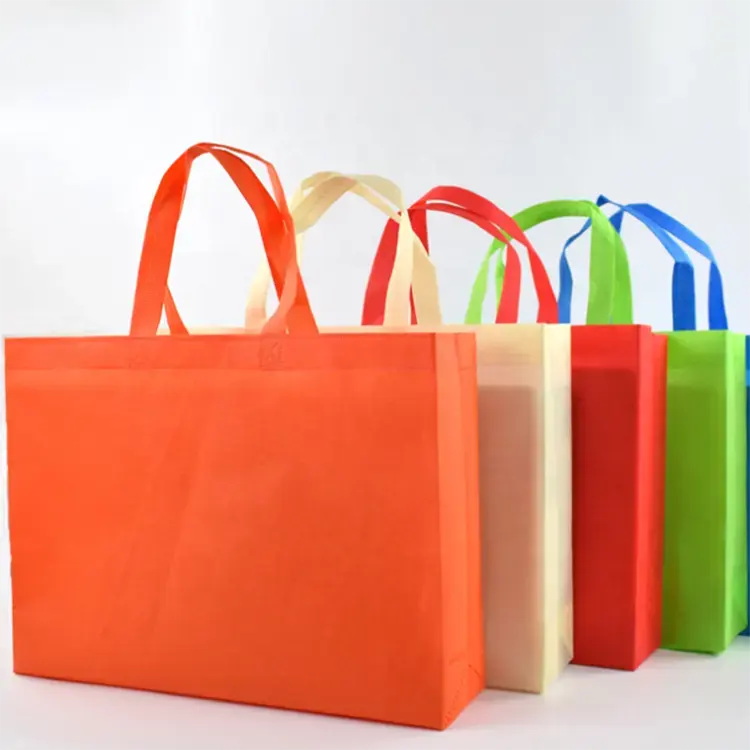 KAISEN印刷環境にやさしいショッピングバッグ折りたたみ式ショッピングプロモーションまたはパッケージカスタマイズ不織布バッグ