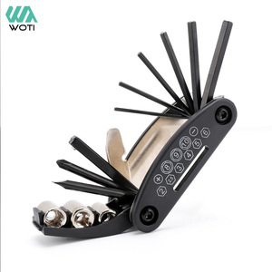 Kit de réparation de vélo Yueli 16 en 1, multi-outils, en acier allié, clé pliable pour l'entretien des vélos de montagne et de route - Product Image 1