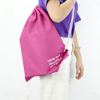 Sac à dos pliable en polyester RPET recyclable et écologique, grande capacité, souple, portable, unisexe, système de transport à cordon, pour l'école et les activités de plein air