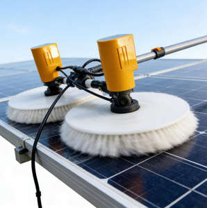 Machine de nettoyage de panneaux solaires portable à batterie, à disque unique, pour service mobile en zones isolées, conception légère - Product Image 4