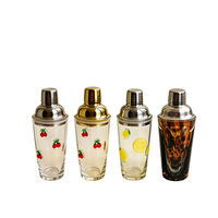 Shaker à vin de luxe en verre avec couvercle en acier inoxydable pour boissons mélangées, accessoires de bar, barman à domicile