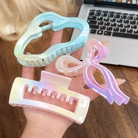 Nouvelle mode rectangulaire requin pince à cheveux pour fille femmes arc-en-ciel pince à cheveux accessoires élégant pinces à cheveux décoration bijoux