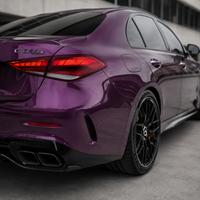 Rollo de Vinilo para Automóviles con Garantía de 8 Años, Color Morado, PET de Alto Brillo, Autoregenerable, Antiarañazos, Rollo de Película para Cambio de Color Automotriz de Carrocería Completa
