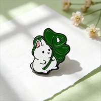 Ensemble de broches lapin de dessin animé, accessoire décoratif animal mignon pour usage quotidien, cadeau de vacances pour les amoureux des animaux et les collectionneurs