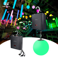 Éclairage de scène à boules cinétiques LED 3D RGBW personnalisées DMX 512, lumières de plafond colorées à levage