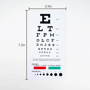 Tableau des yeux normalisé en vision proche de loin 2024 Test visuel Tableau des yeux de poche, tableau des yeux de poche Snellen Rosenbaum Pocket - Product Image 2