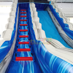 Tobogán acuático inflable de color mármol para niños con piscina para fiestas de verano en el patio trasero - Product Image 6