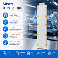 Sel Baterai Pouch Misen 3.73V 119Ah NMC 444.5Wh, Sel Lithium Ion Densitas Energi Tinggi untuk Paket Baterai Kendaraan Listrik